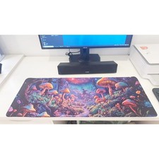 Magical Enchanted Mushroom Forest Desk Mat | Large Gaming Mouse Pad 31