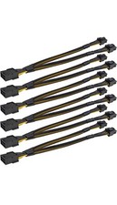 JZYMOD 6-Pack Sleeved PCIE 8 Pin Female to Dual PCIE 8 Pin (6+2) Male Power Su.. picture