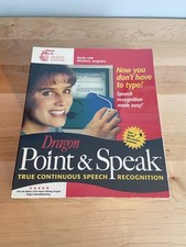 Vintage Dragon Point And Speak PC Software W/Mic Speak New Sealed picture