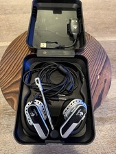 Logitech Premium Notebook Silver/Black Neckband Headset Used Needs New Ear Pads picture