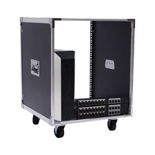 12U Portable Rolling Network Rack Swivel Caster Wheels Audio Equipment Rack . picture