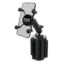 RAM X-Grip RAP-299-3-UN7BU Phone Mount with RAM-A-CAN II Cup Holder Base New. picture