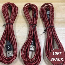 3PACK 10FT USB Cable For iPhone 6 7 8 Plus 13 12 11 X XR XS Pro MAX Charger Cord picture