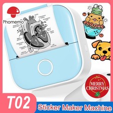 Phomemo T02 Mini Pocket Bluetooth Thermal Printer Wireless Photo Printer Sticker picture