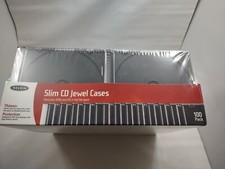 Belkin Jewel Cases Slim Style 100 Pack Storage Clear/Black For CD's DVD's picture