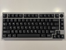 Qwertykeys QK75 Mechanical Keyboard W/Everglide aqua kings Switches PBT - Silver picture