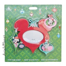 Disney Parks Santa Mickey Minnie Mouse & Dumbo Christmas Photo Frame Magnet picture