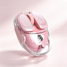 Pink Q9 Transparent Wireless Computer Mouse 2.4G Bluetooth 8004800 DPI RGB picture