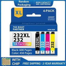 4PK 232XL 232 T232XL Ink Cartridge for Epson WF-2930 WF-2950 XP-4200 XP-4205 picture