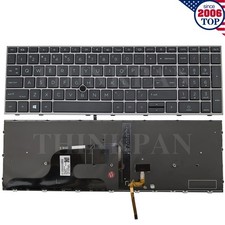 New US Keyboard Backlit Silver Frame for HP ZBook Fury 15 G7 15.6 G8 M0679-001 picture