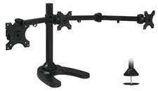 Triple Monitor Stand | 3 Monitor Stand Mount | Free Standing And Grommet Bases | picture