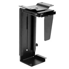 NEW Under Desk Computer Mount with 360 Degree Swivel - CPU Holder for PC Black picture