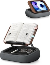 Adjustable Pillow Book Stand W/ Storage Ergonomic Lap Beanbag Reading Pillow Bed picture