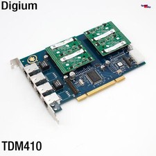 WILDCARD DIGIUM TDM410 TDM 410 4-PORT CARD PCI RJ-11 S110M ASTERISK picture