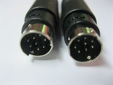 10 Pcs DIN Plug Male Connector 8 Pin Mini with Plastic Handle New picture