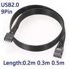USB 2.0 9Pin Male to Female Extension Cable Motherboard Header 0.2m 0.3m 0.5m picture