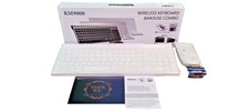 Topmate KM9000 Ultra Slim Wireless Keyboard and Mouse Combo White Silent Compact picture