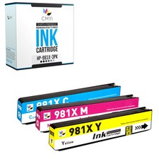 3-Pack Compatible CMYi 981X Color Ink fits HP PageWide Enterprise Color 556xh picture