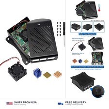 Aluminum Metal Case Protective Shell for Raspberry Pi 4 Wall Mount Heat picture