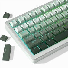 Gradient Green Shine Through PBT Keycaps Cherry Profile Fits 60100 Percent picture