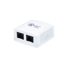 MONOPRICE 7091 Surface Mount Box,Cat5e,2P,White 14W968 picture
