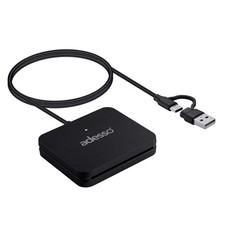 Adesso SCR400 USB C Smart Card Reader With USB A Adapter picture