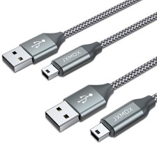 JXMOX Mini USB Cable, (3.3ft 2 Pack) 2.0 Type A Male to 3.3ft, Grey  picture