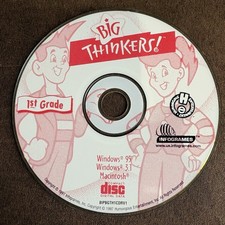 Big Thinkers First Grade PC MAC CD ROM fractions time phonics geography picture