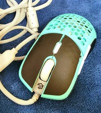 Wired Gaming Mouse G-wolves Hati HTS ACE. Finalmouse-Style Honeycomb -Rare Teal picture