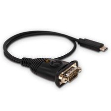 IOGEAR USB-C to Serial Adapter, RS-232 DB9 USB-C, version, Black  picture