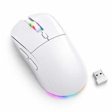 MELOGAGA Wireless Gaming Mouse, RGB Bluetooth/2.4G/Wired, 8000 DPI -White | D... picture