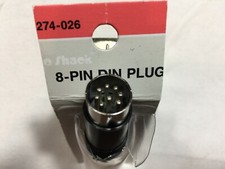 8 Pin DIN Plug Male Connector with Plastic Handle Black New by RadioShack picture