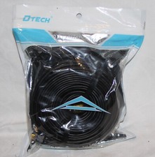 Dtech Ultra Thin Flat Computer Monitor Vga Cable 50 Feet Male To Male 15 Pin picture