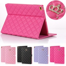 Kids Girls Crown Design Leather Case For iPad 9th 8th 7th Generation Air 2/3/4/5 picture
