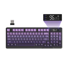 Wireless Keyboard with Smart Display & Knob RGB Backlit, USB-C Rechargeable picture