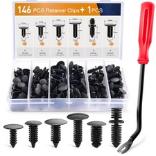 146PC Nylon Bumper Shield Retainer Clips Double End Retainers Clip Set picture