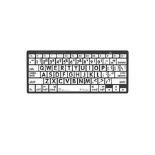 Logickeyboard Braille LargePrint Black/White MAC Keyboard, US English picture