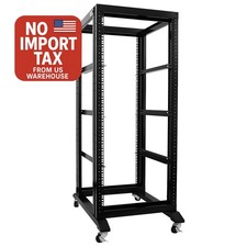 4-Post 27U Adjustable Open Frame Server Rack IT Network Relay IT 800mm  Casters picture