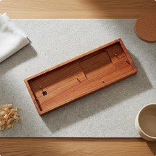 GH60 Wood Keyboard Shell Polished Finish 60% Wooden Keyboard Case Rounded picture