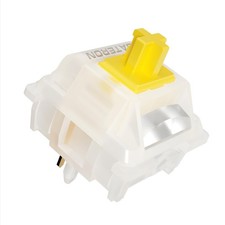 72 PCS GATERON Milky Yellow Pro V3 Keyboard Switches PreLubed Linear 5 Pin picture
