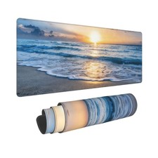 XL Beach Sunset Large Gaming Mouse Pad, Long Extended Full Mouse Mat Desk Pad... picture