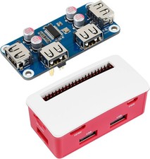 Waveshare USB Hub HAT & Case for Raspberry Pi Zero 2 W 4-Port USB 2.0 Open Box picture