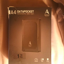 AIOLO A4 DATAPOCKET 1TB External HDD USB 3.0/USB-C Plug & Play Black picture