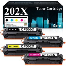 Compatible HP 202X Toner Cartridge Set (4-Pack) for MFP M281fdw M254dw M281fdn picture