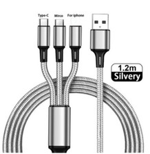 3 in 1 Fast USB Charging Cable Charger Cord For iPhone Samsung Android WHOLESALE picture
