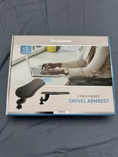 New Brookstone 2-pack Padded Swivel Armrests Desk or Table Elbow Wrist Support picture