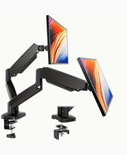 Dual Monitor Gas Spring Desk Mount VESA 75x75/100x100 Tilt Rotate Black picture