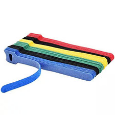 60PCS Reusable 6-Inch Cable Ties Microfiber Cloth Hook Loop Cord Organizer Wire picture