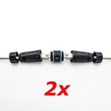 2 PACK - CAT6 CAT5e Inline Shielded Female RJ45 Outdoor Waterproof Cable Coupler picture