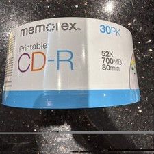 30 New Memorex 52X White Inkjet Printable 700MB CD-R picture